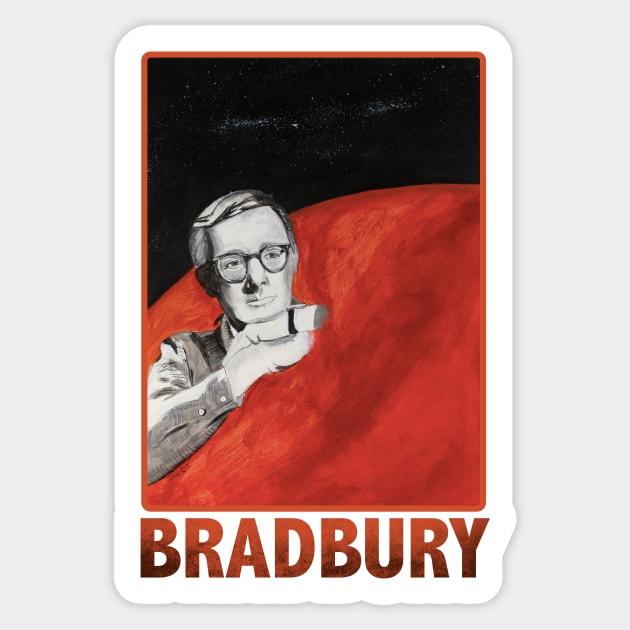 Ray Bradbury on Mars- Text Design Sticker by ianoz